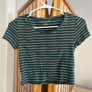 American Eagle Striped Crop Top